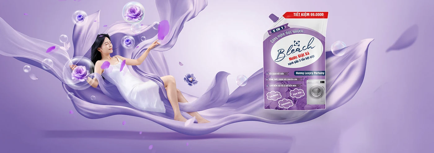 Nước giặt xả Bleach hương hoa
